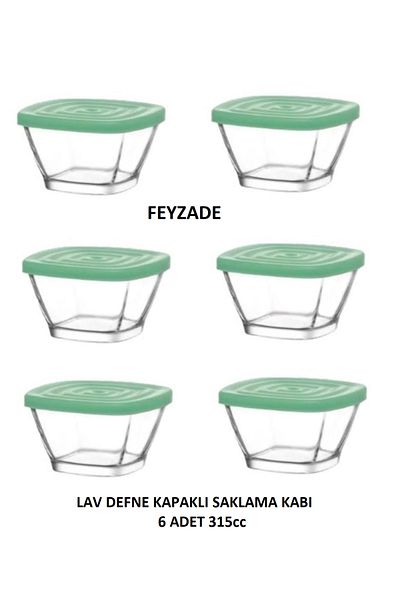 LAV Feyzade Defne - Set of 6 315Cc Storage Containers
