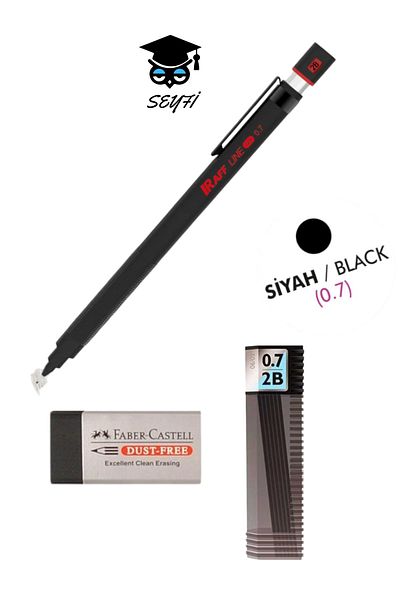 SEYFİKİRTASİYE Raff Line Plastic Light Body Versatil Nib Pen Set - Eraser and Nib 124 Series