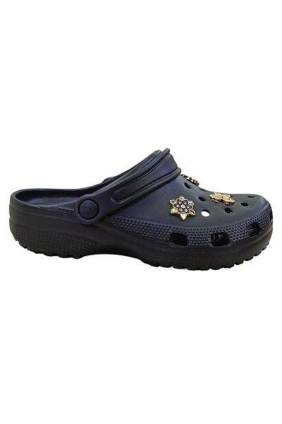 Akınal Bella Women's Cros Sabo Slippers Sea Pool Beach Garden Slippers Closed Toe Slippers with Stone Accessories