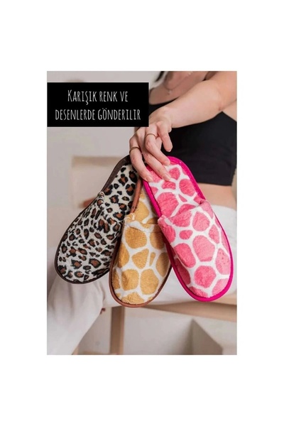 Ems Téli 3 részes plüss női papucs - vendég, hozomány és köteg papucs