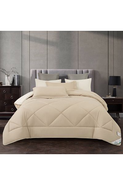 Donetella 4-Piece Diamond Quilted King Comforter Set 170x230 cm
