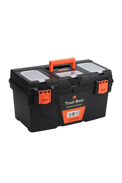 Lawazim Plastic Tool Box with Extra Storage Units - 21inch -  Durable ABS Plastic Hardware Storage