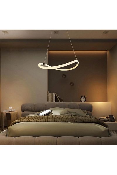 Vonalight 360Degree Led Silicone Tube Bedroom - Modern Decorative Living Room Chandelier, Diameter.60Cm 17W 3000K Light