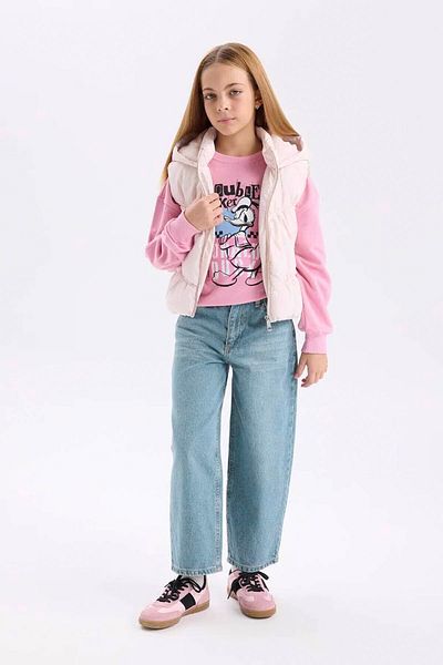 DeFacto Girls Water Repellent Hooded Zip-Up Inflatable Vest D6918A825Sp