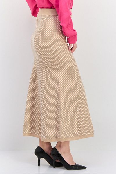Esprit Women Textured Maxi Skirt, Tan
