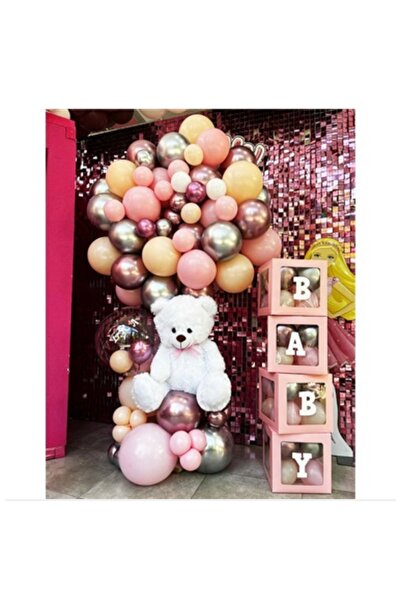 ALYA PARTİ Balonlu 4 Parça Bayb Kutusu 25x25