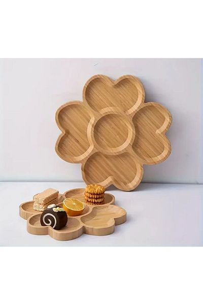 Generic 4 Piece Wooden Serving Platter
