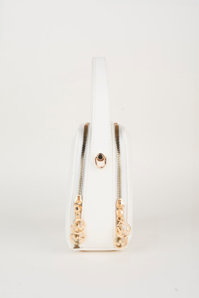 Vivaq Жіноча сумка Hazer біла з 3 відділеннями, підкладкою, штучною шкірою, регульованими ременями, застібкою-блискавкою, ручками та ременем через плече.