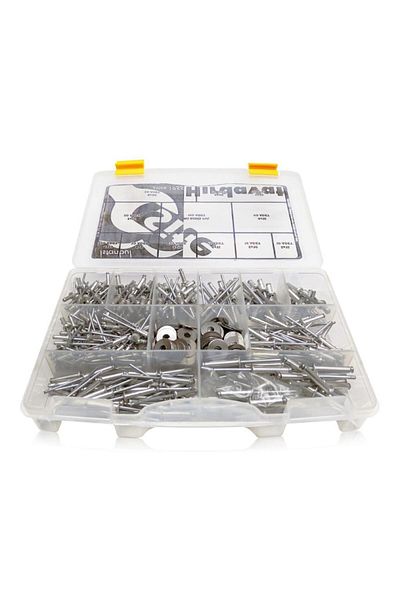 Site Hırdavat 475 Pieces Aluminum Pop Rivet and Wide Washer Set