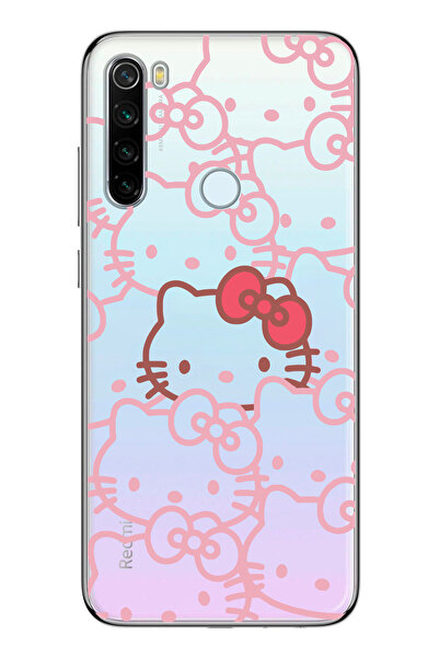moonset Xiaomi Redmi Note 8 Uyumlu Hello Kitty Tasarımlı Baskılı Şeffaf Telef...