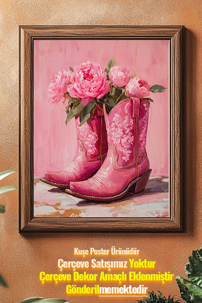 Taranist Poster - Luck 777 Flowers Flowered Boots
