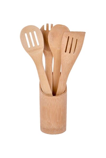 Generic طقم ملاعق خشبية 4 قطع