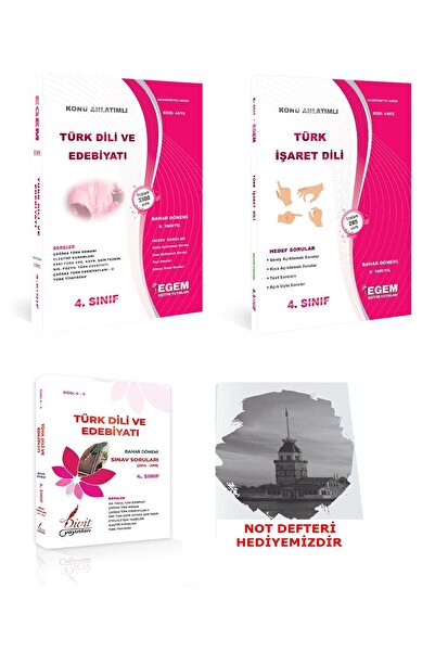 Egem Eğitim Yayınları Aöf Türk Dili Ve Edebiyatı 4. Sınıf 8. Yarıyıl (Bahar D...