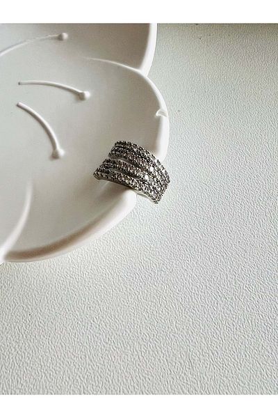 ACAR TAKI Silver Cartilage Earrings - Quadruple Look and Pinch Acr1689
