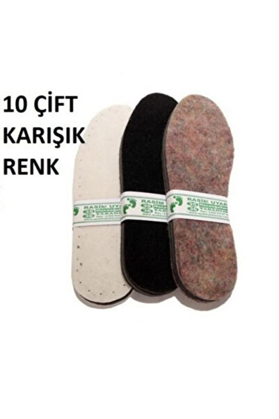 Genel Markalar 10 Çift Karışık Renkli Keçeli Eva Patik Tabanı , İki Katmanlı