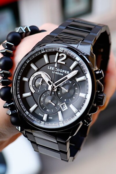Lee Cooper Full Komple Siyah Kronometreli Takvimli Erkek Kol Saati Lc07067.660