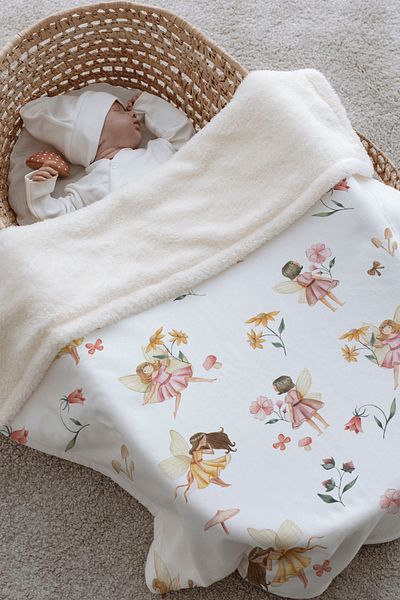 Tuğba Kuğu Plush Double Face Blanket (80X120) - Limited 21 - Dancing Fairies