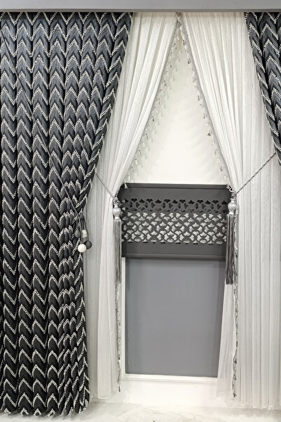 perhal perde ve halı 1-3 SIK PİLE PANO FON PERDE, NADİR MODEL TEK KANAT FON P...