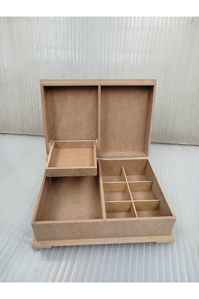 Güllü Ahşap Elevator Box with Mdf Compartments