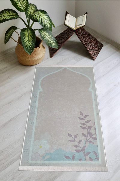 Modern home Diz Ağrıtmaz Süngerli Kalın Tüylü Seccade Yumuşak Seccade