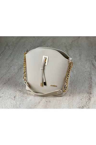 Armine Gold Chain Detailed Shoulder Bag + Scarf Gift