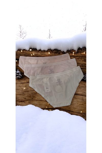 alec lingerie Ice Silk Fabric Laser Cut 3-Piece Women's Panties Daily Underwear