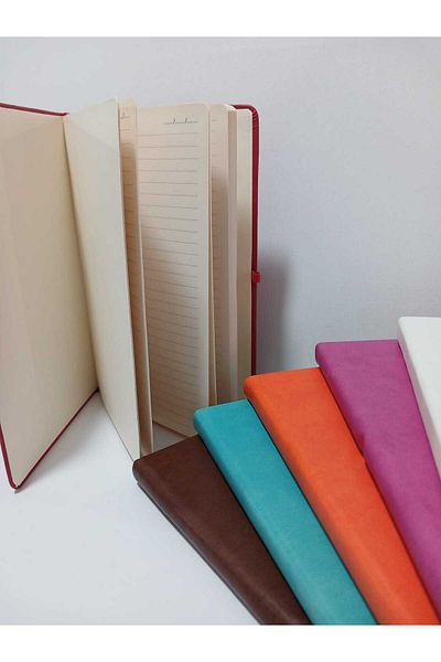1001ATÖLYE Striped Undated Agenda - Elastic Notebook