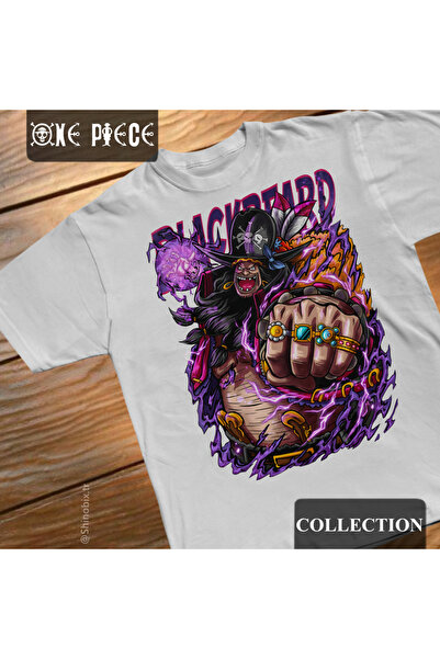 SHINOBIX Tricou supradimensionat One Piece Anime Barba Neagră Teach