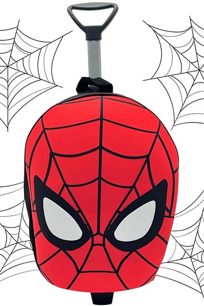 Uniquerrs 2-6 Ani Eva Fabric Man Printed Valisa cu Roti - Geanta pentru Cresa