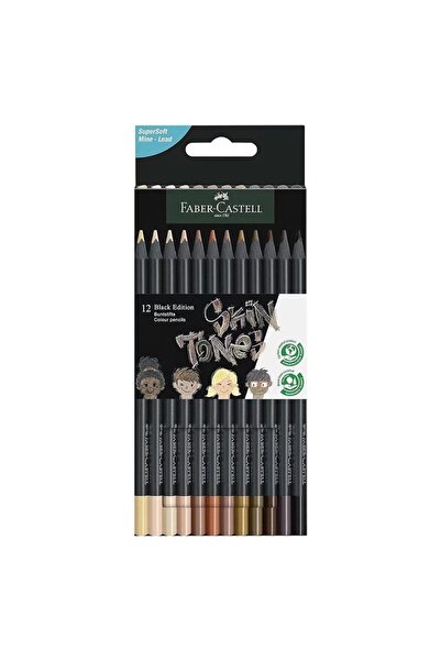 Faber Castell Faber-Castell Black Edition Boya Kalemi 12Li Skin Tones