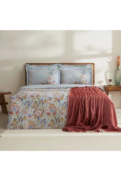 Karaca Home Flamen Doppelbett Bettwäsche und Decken Set