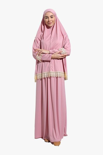 DAKKA KADİMA Jersey Two Piece Lace Prayer Dress