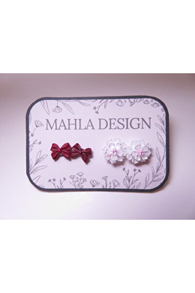 MAHLA طقم أقراط مكون من قطعتين - عيد الحب - طقم هدايا - قلوب - زهور