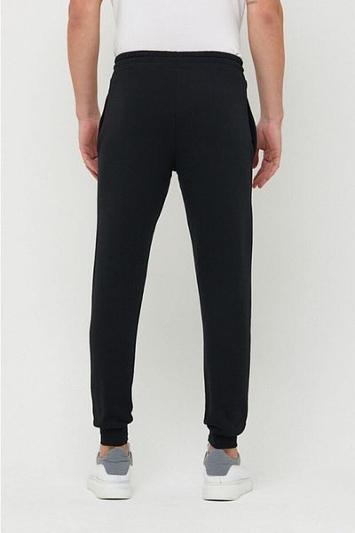 Relax family xf Ανδρικό μαύρο χειμερινό λεπτή εφαρμογή Jogger Black Sweatpants Paris