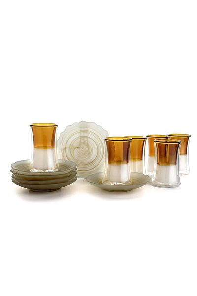 Mikasa Moor Set of 6 Tea Cups Amber P372. 818038
