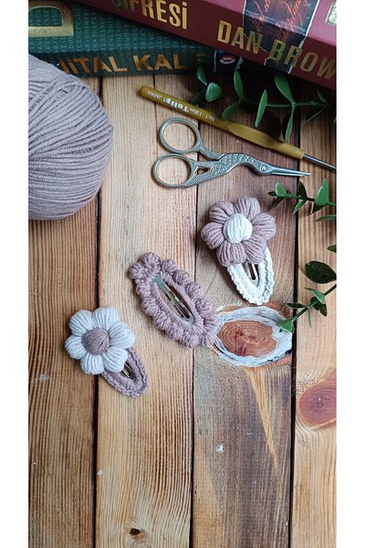 D&D CONCEPT Soft Colors Baby Girl's Hair Clip Snap Clip Set of 3 Baby Clip - Girl's Hair Clip Daisy