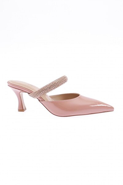 DGN 2051-22y Women's Pointed Toe Crystal Stone Banded Slippers