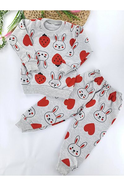 Butik Σετ Πιτζάμες Κοριτσιών / Αγοριών 2 νήματα χωρίς ανάγλυφο Εποχιακό Σετ Πιτζάμες Εποχιακής Εκτύπωσης