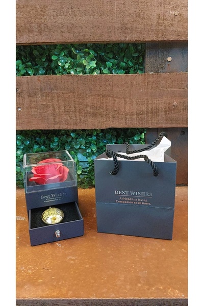 Arnas Toys Çekmeceli Epoksi Papatya Kolyeli Gül Kutusu