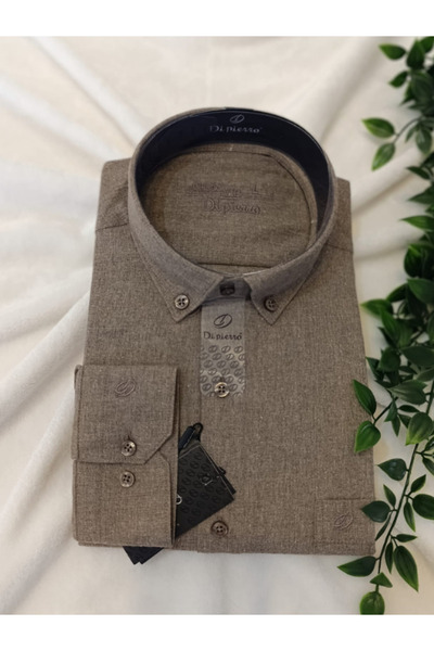 DENİZLİFE Erkek Baba Tek Cepli  Klasik Kesim  Kalın Oduncu Kışlık Gömlek