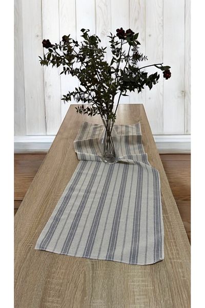 Mavi Masal Striped Linen Runner 40X110