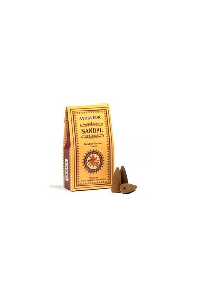 ayurvedic بخور مخروطي الشكل برائحة خشب الصندل