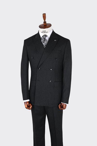 Kadir Büyükkaya Men's Double Breasted Suit-Kax1278W