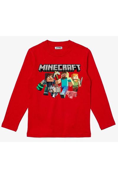 Efendioğlu Design Long Sleeve Enamel Craft Characters Long Sleeve Printed Kids T-Shirt