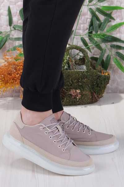 fort Ανδρικά παπούτσια Noka Oleon Comfortable Memory Foam Πάτος Λινά Sneaker