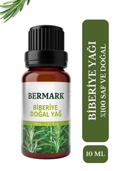 bermark %100 Saf ve Doğal Biberiye Yağı, Doğal Yağlar İçeren Güçlendirilmiş F...