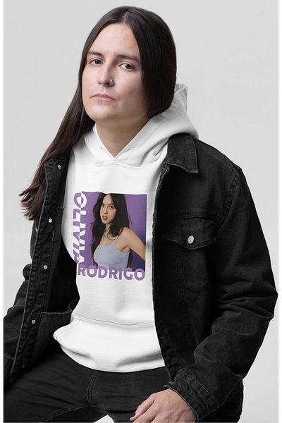 Fuddy Moda Φούτερ με κουκούλα με στάμπα με κουκούλα με στάμπα Bad Idea, Unisex Olivia Rodrgo Written Hoodie