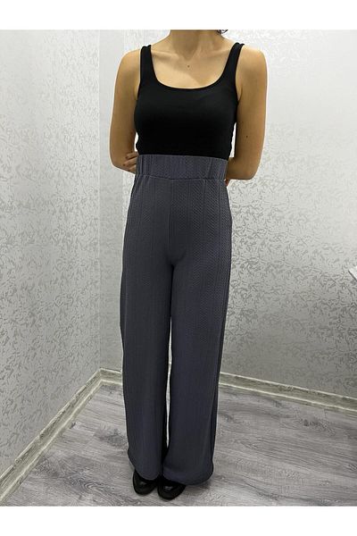 520CK Women's Elastic Waist Wide Leg Pants