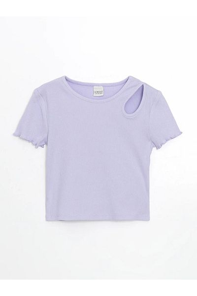 LC Waikiki Tricou pentru fetiță LCW ECO liliac cu gât crew