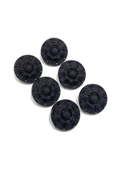 karantuhafiye Black Trench Coat Jacket Button - 2.2 cm / Code:2615